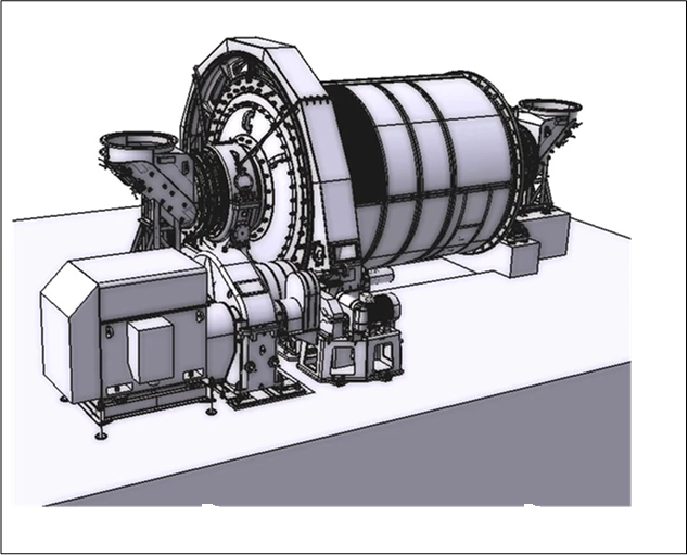 Ball mill with split drum type SHBMR