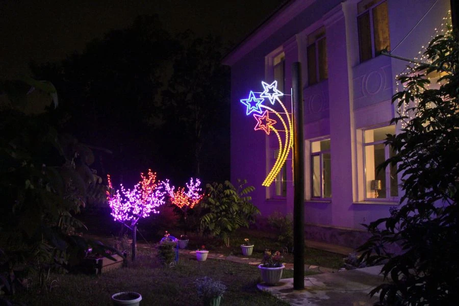 LED console (LED panel) "Star in the Star" - decorative street lamp on brackets (modifications 220V, 220V),