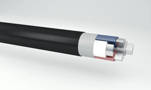 Power cables with insulation and sheathing made of thermoplastic composites, not spreading combustion, cold-resistant, voltage t