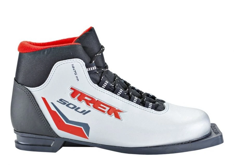 TREK Soul IR ski boots (silver, logo red)