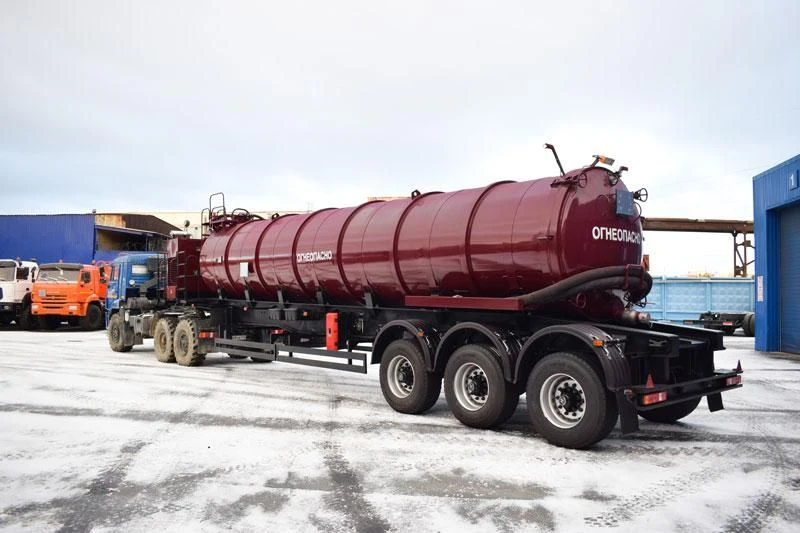Semi-trailer-tanker, UZST brand, type 9177, modifications: 9177-0000070 (frame, with lifting axle, with EBS, trailer axle BPW HS