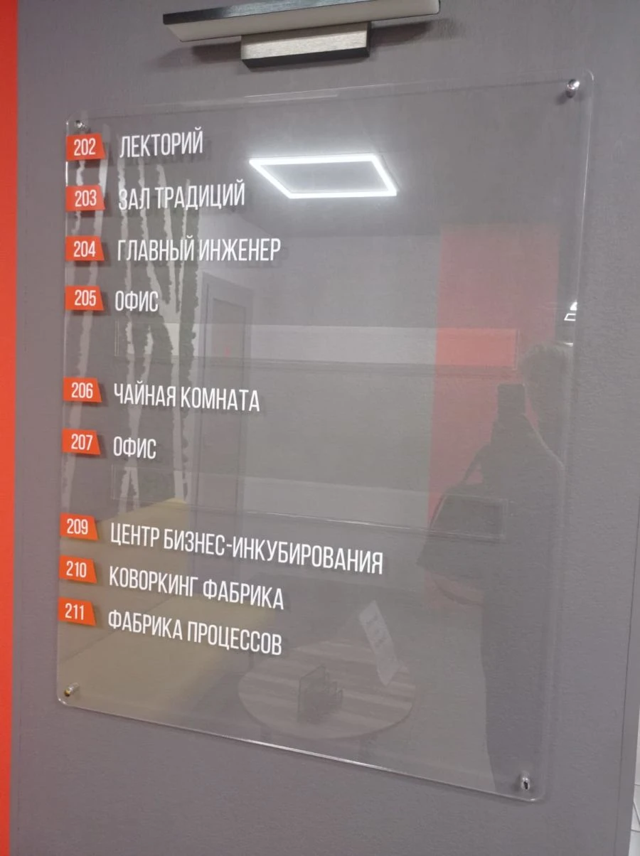 Acrylic glass sign