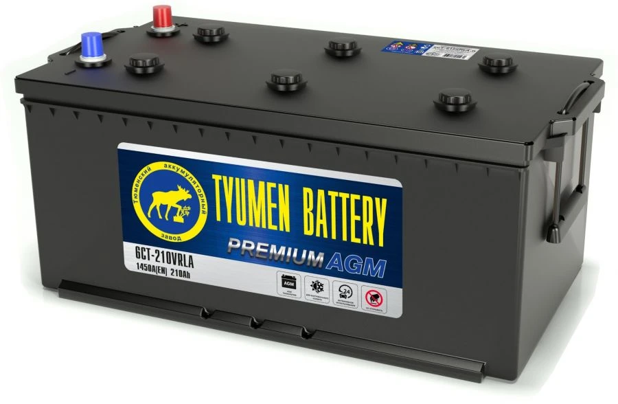 Accumulator lead starter battery TYUMEN BATTERY 6ST-210VRLA-R