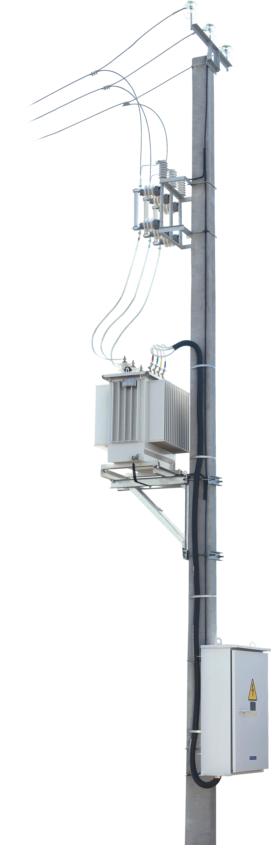 Single-phase complete transformer substations of pole type with capacity 10-25 kVA