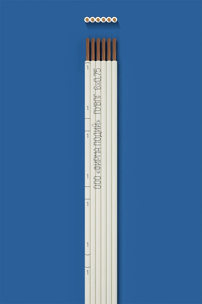 Flat installation wire PUVPG 6x0,75