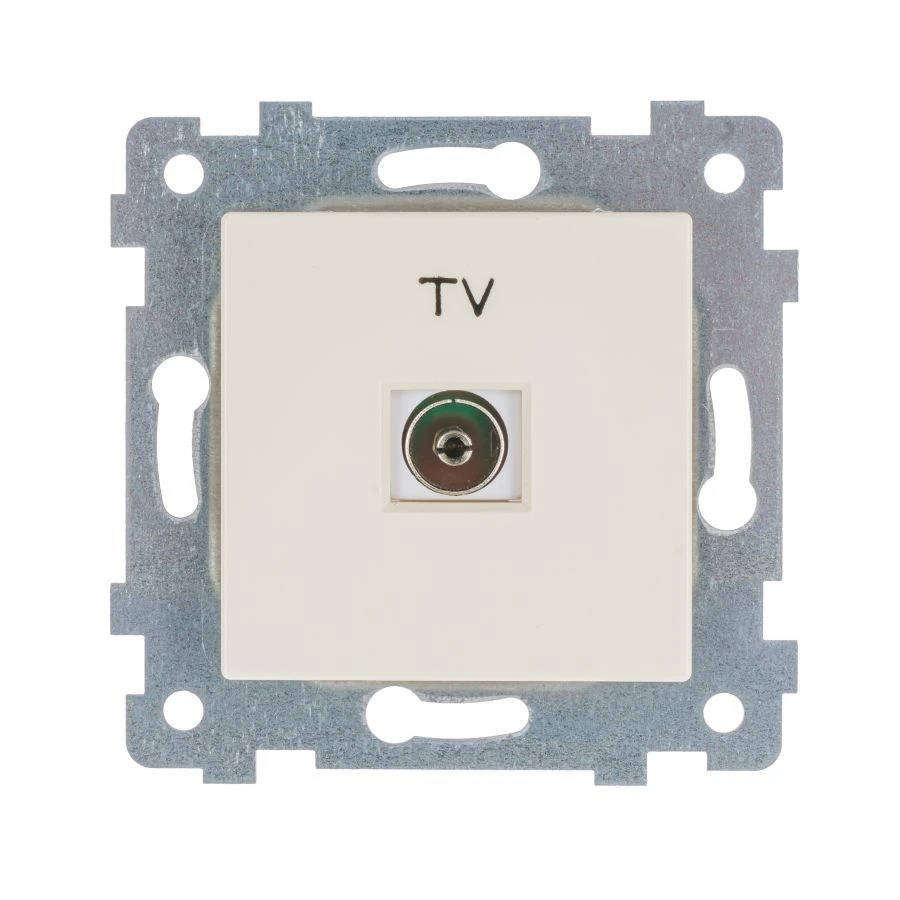 "AKSIOMA" Low-voltage TV socket mechanism. ???1-460 "ivory"