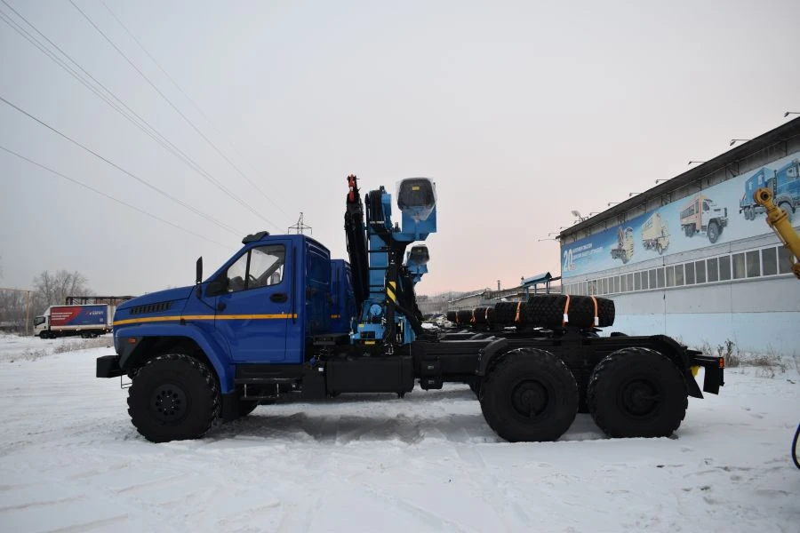 Special tractor-tractor truck with CMU produced by INMAN JSC, on URAL chassis 55571-6951-12, 55571-6951-14, 55571-6951-16. Mark 
