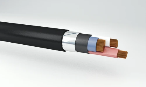 Power cables, flame-retardant, not spreading combustion, with copper conductors with plastic insulation, with low smoke and gas