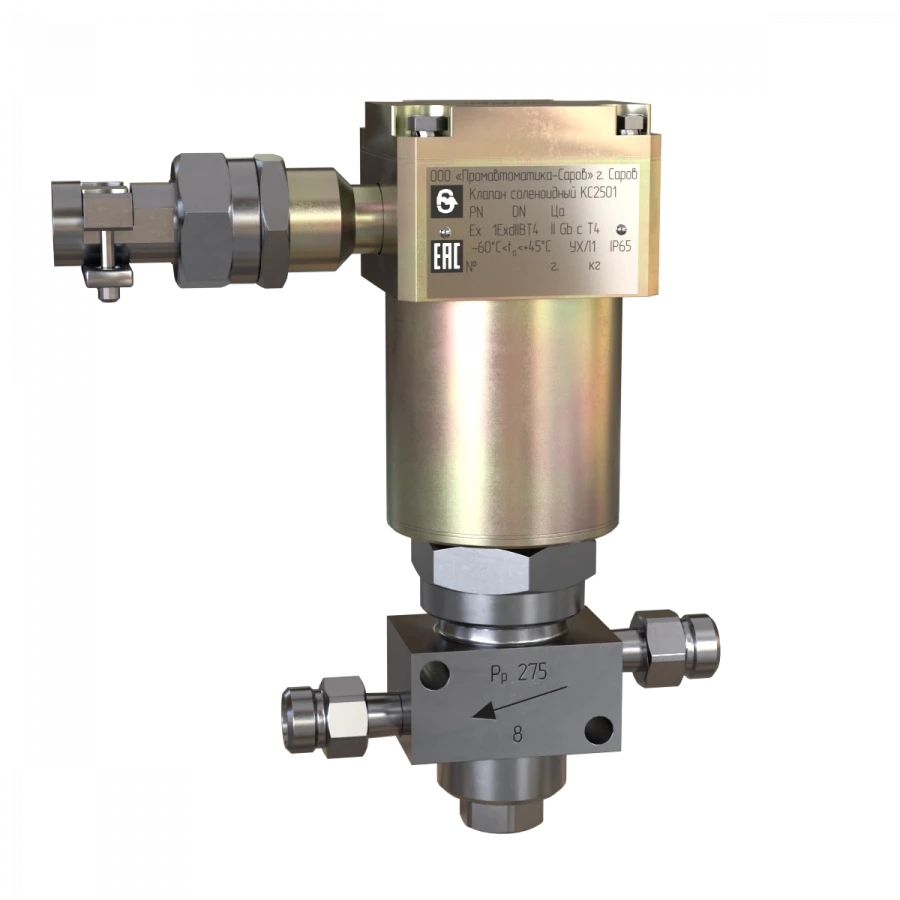 Two-way solenoid valve