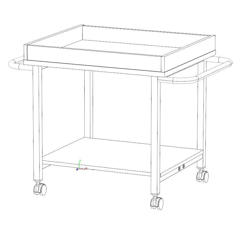 Laptop/tablet storage trolley
