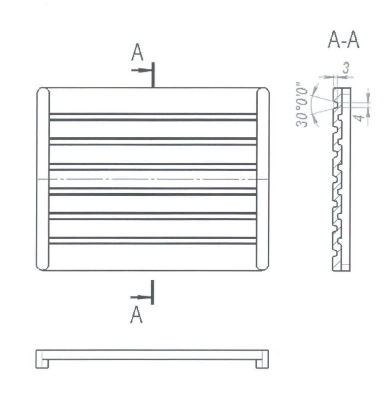 Gasket under R50 "Metro" rail
