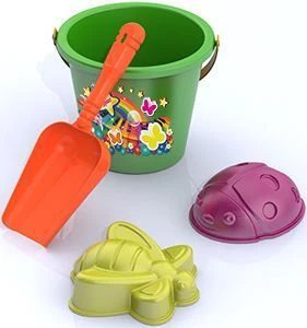 Sand Set #80 (Butterfly+Ladybug moulds, printed bucket, scoop)
