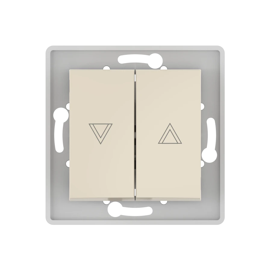 CADUCEUS ALING PRESTIGE Flush-mounted push-button switch for roller blinds 10A, 250V~, beige, art. no. 60075.9