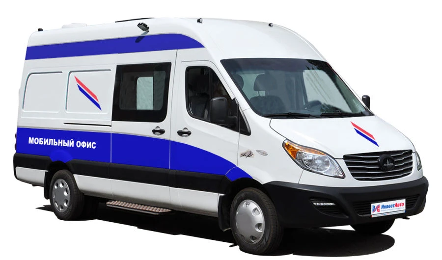 Mobile service station of the population modification M1MZPS on the base vehicle MAZ 5N12 mod. 365022