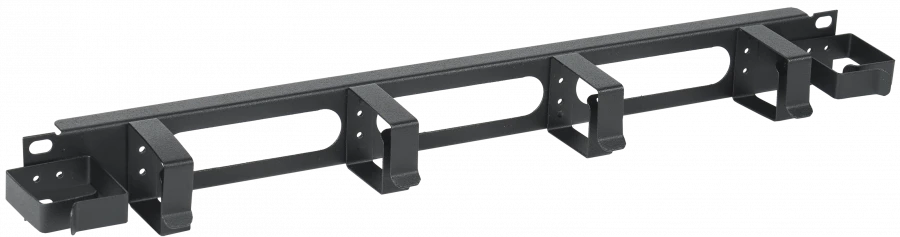 CO05-1M6R ITK Cable organiser 1U 2 lateral horizontal and 4 vertical rings, black