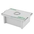 Polymer container for chemical disinfection, sterilisation and pre-sterilisation treatment of medical devices EDPO
