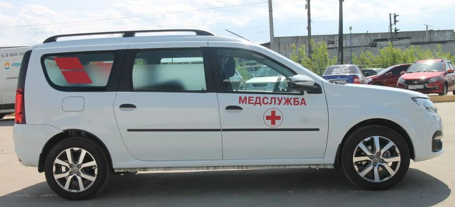 Motor vehicles type LRGSM1, category M1, mod. LRGS0M in "Medical Service" version on the basis of LADA type R90, mod. KS025L