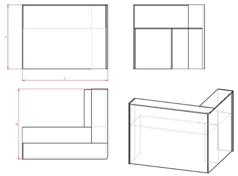 Corner reception desk (series RU.1)