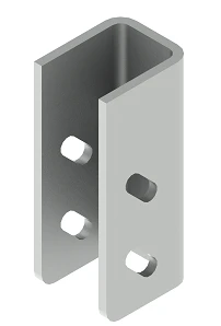 Starting bracket for profile SMUP 41x61, SM61 STK-150, with overall dimensions 56x67x150 mm, metal thickness 6,0 mm, steel