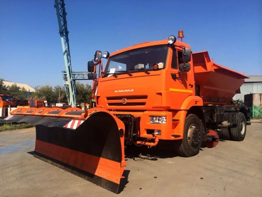 Road combined sweeping machine DMK-50 on the basis of chassis KAMAZ 53605-A5