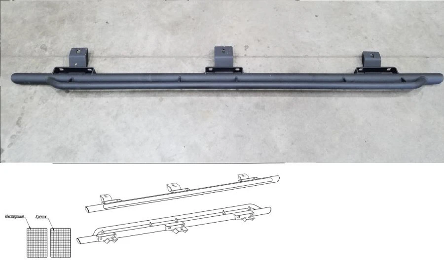 Off-road style sills+ fastening kit for JEEP WRANGLER JL 2018-