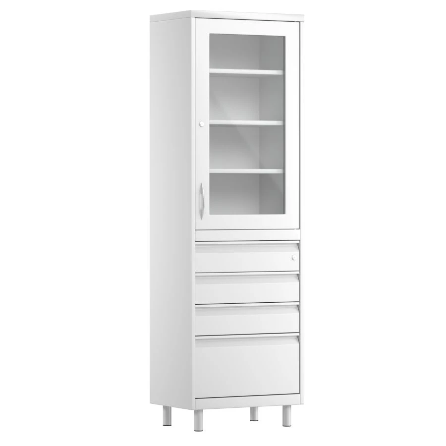 Medical metal cabinet for storage of medicines according to TU 32.50.30-005-68690950-2024, SHMMC.01.04.