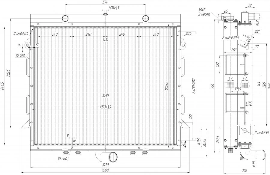 Radiator unit 744P1-1301.0000
