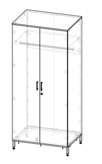 Metal wardrobe RM 06/06