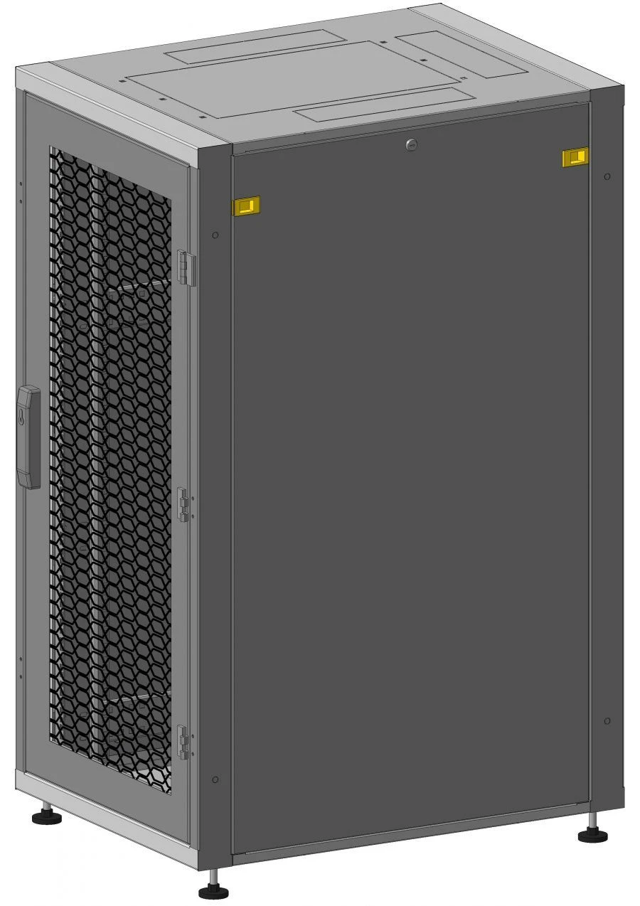 19" floor standing telecommunication cupboard complete SHT-P-24U-600x1000-PP-RTSH