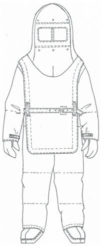 Set of special protective clothing for firefighters against increased thermal effects of heavy type (heat-reflective set TK-800)
