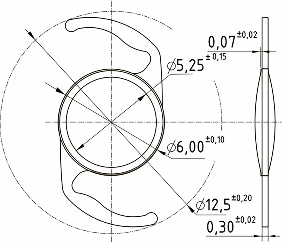 Intraocular lens "NanoCrystalline" Citrine in version CCS12.05IOL /KIT