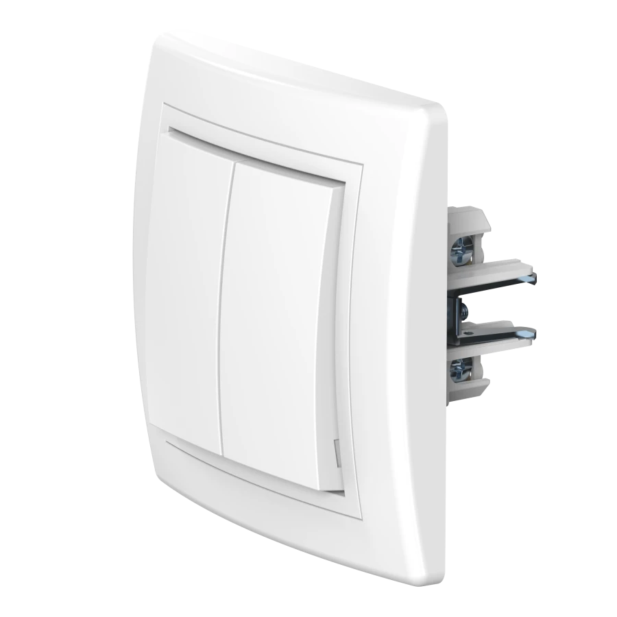 CADUCEUS ALING PRESTIGE Flush-mounted two-way switch 10AX, 250V~, white, article number 6072.000