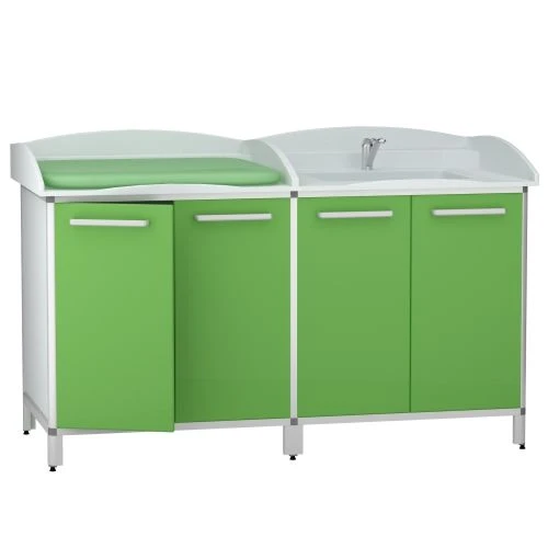 Medical changing table according to TU 32.50.30-030-69573749-2021, article number DM-1-111-17.K2.F1.