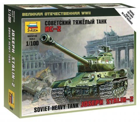Assembled model Soviet heavy tank IS-2