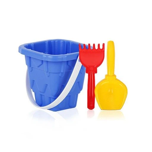Game Children's sand set "Tower" 3 pr. (bucket "Tower", rake L15cm, scoop L16cm)