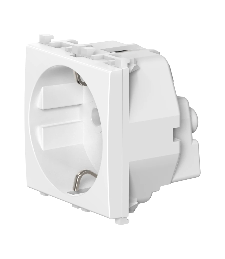 CADUCEUS ALING Experience + antibacterial Flush-mounted socket outlet with earthing without blinds 16A, 250V~, 2M, white, art. n