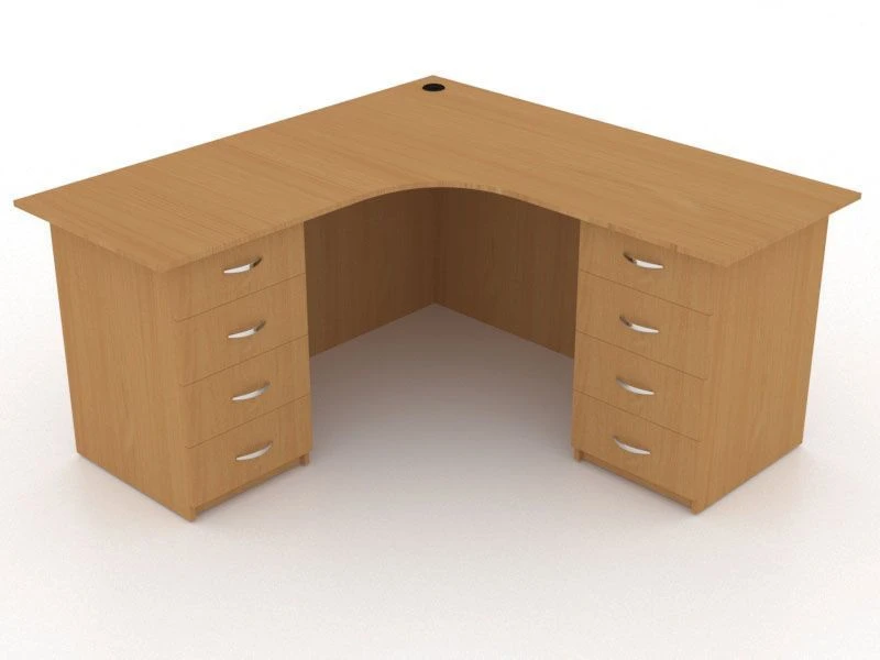 Two-desk corner desk Model: SPU-2 of "Edelwood" trade mark