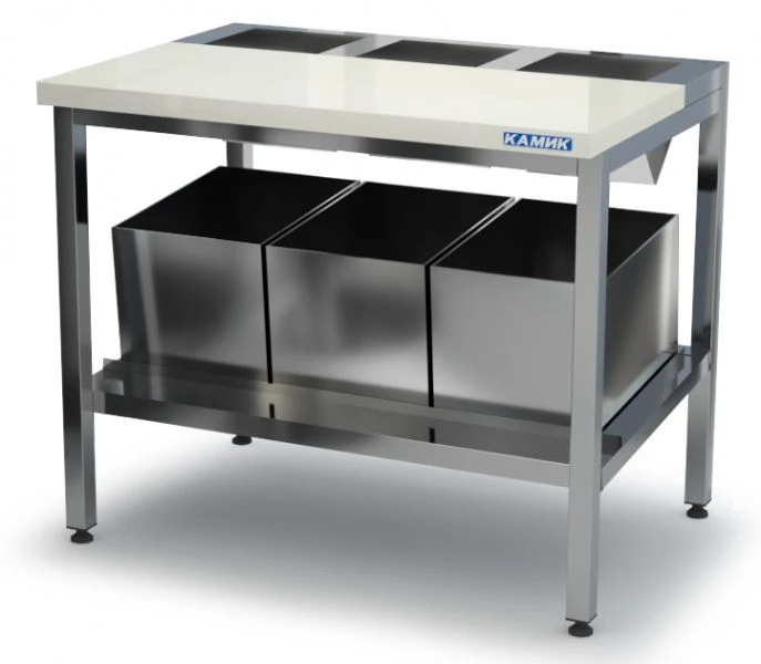 Cutting table with polypropylene table top