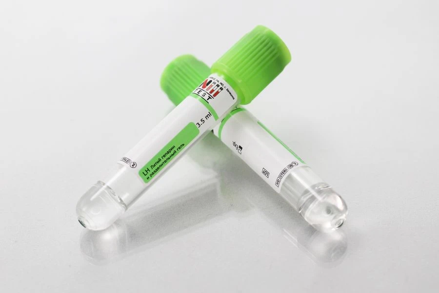 Sterile vacuum tube for blood sampling "NIII TEST" with filler in version 16*100 mm, 5,5 ml, lithi