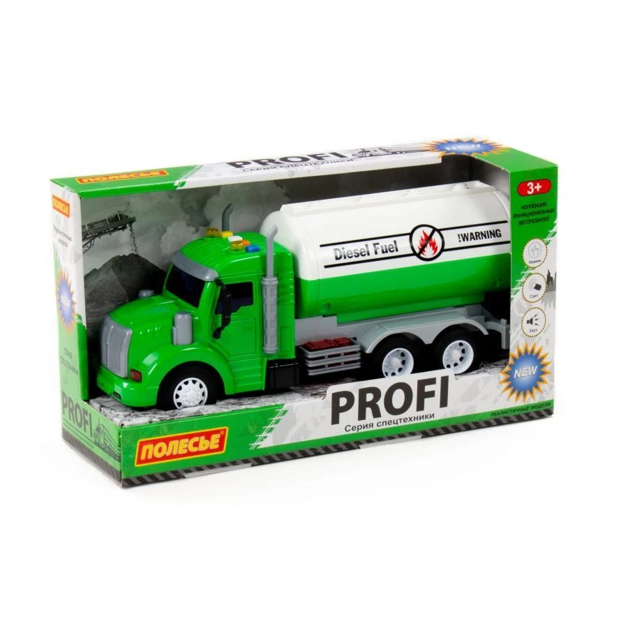 "Pro", Inertia Tank Truck (with Light and Sound) (Green) (in box), item 86471