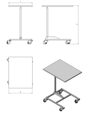 Bedside table (series ST.P)