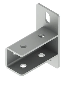 Support connecting SM-V1-3, with overall dimensions from 60x127x100 mm to 75x127x100 mm, metal thickness 4,0 mm, stainless steel