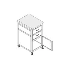 Rolling cabinet for materials MA-9