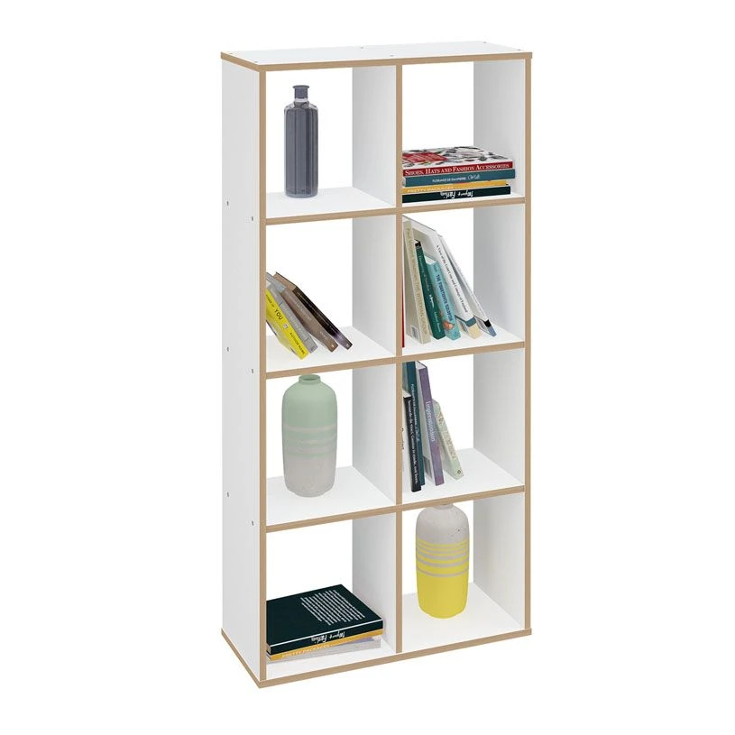 Polini Home Smart Cube 8-piece shelving unit, white, plywood effect, article number 0002103.9