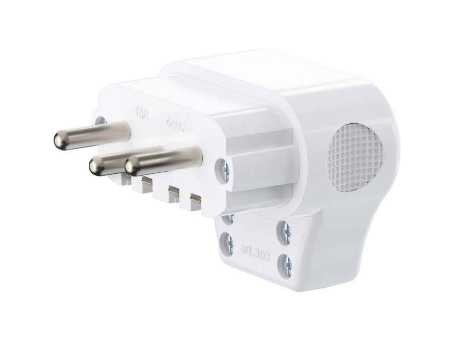 CADUCEUS ALING Connecting products Plug collapsible electric 3P+E, 16A, 440V~, white, art. 303.0