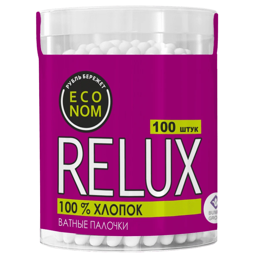 RELUX cotton buds (cylinder) 1/100/24