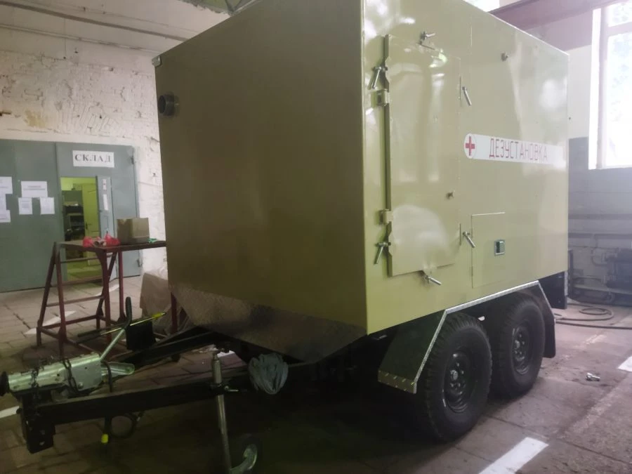 Disinfection unit DA-10M on chassis of two-axle trailer model 849181.
