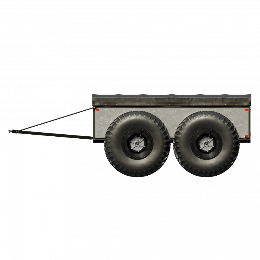 Flatbed trailer with removable awning Burlak P-02.021