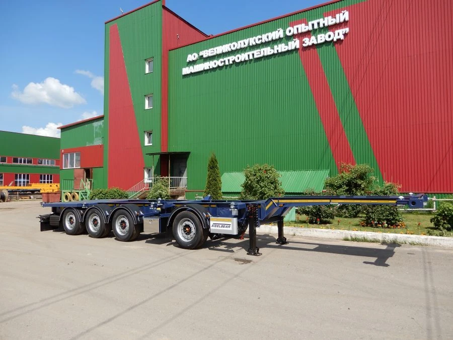 Four-axle container semitrailer model PF-41 of modification PF-41N with axle unit BPW HSFALM 9010-15 V36 61.68.361.147QS,