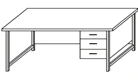Utility table with hanging cabinet SP-4